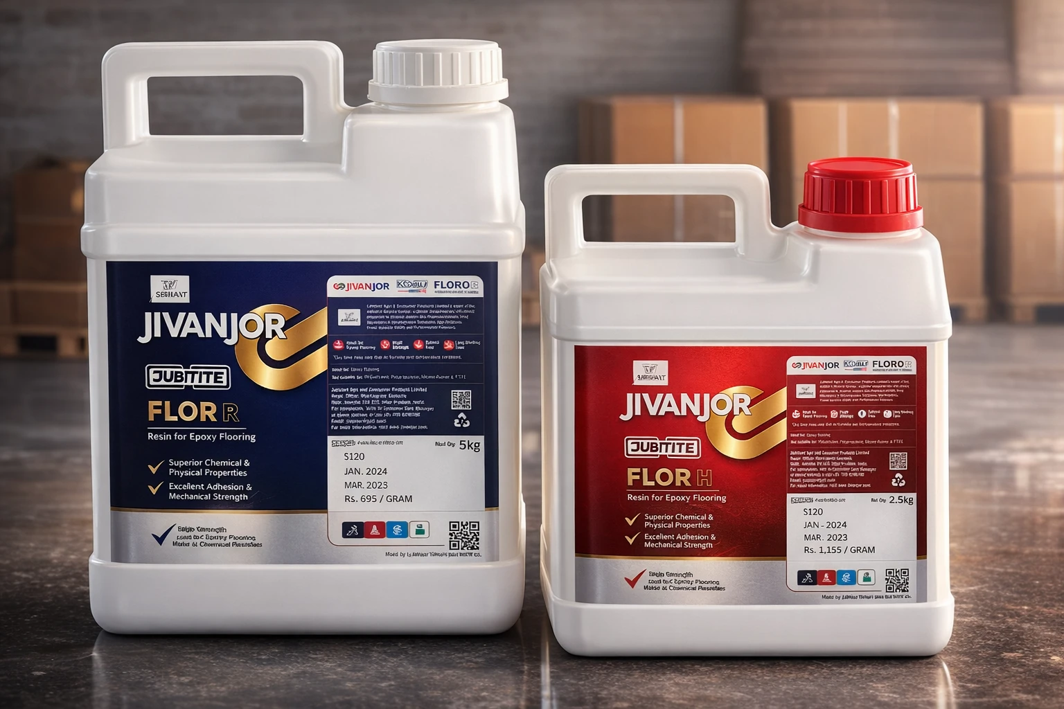 Jubitite Floro self levelling epoxy floor topcoat high gloss India